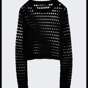Black Fishnet Sweater